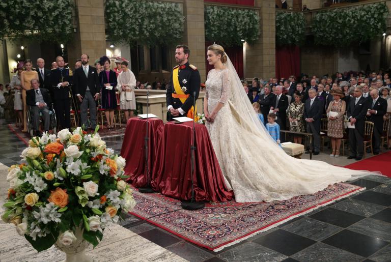 Cerimônia religiosa do casamento do grã-duque herdeiro de Luxemburgo, William, com  condessa belga Stéphanie de Lannoy