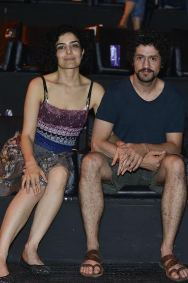 Letícia Sabatella e o namorado Fernando Alves Pinto