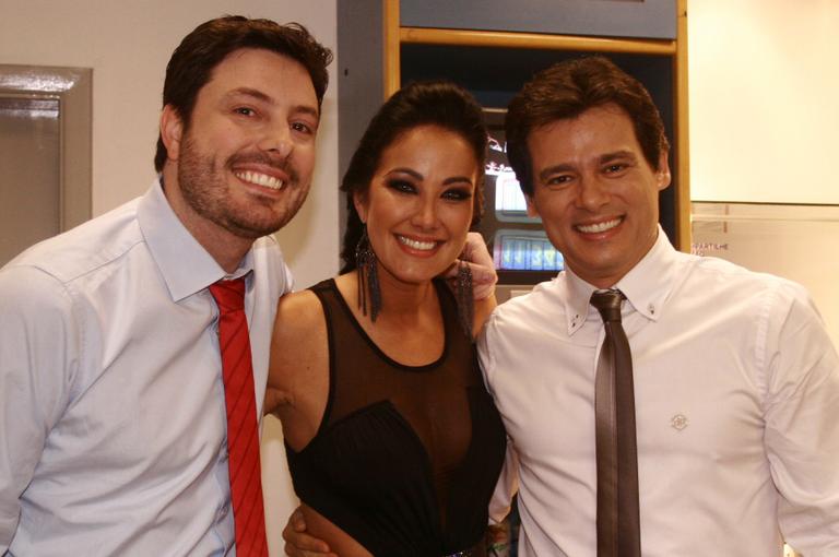 Danilo Gentili, Helen Ganzarolli e Celso Portiolli