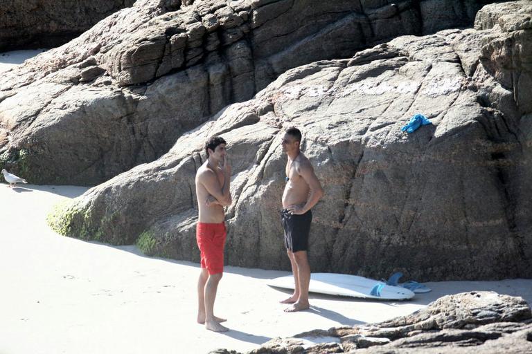 Reynaldo Gianecchini em praia no Rio de Janeiro