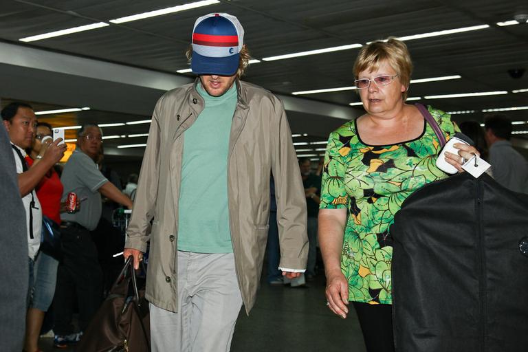 Owen Wilson desembarcando em São Paulo