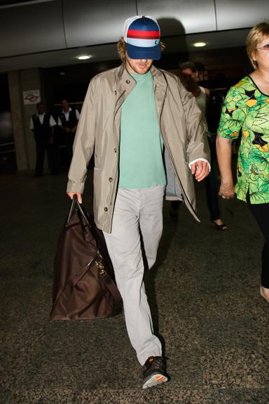 Owen Wilson desembarcando em São Paulo