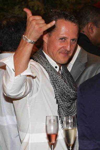 Michael Schumacher participa de coquetel em São Paulo