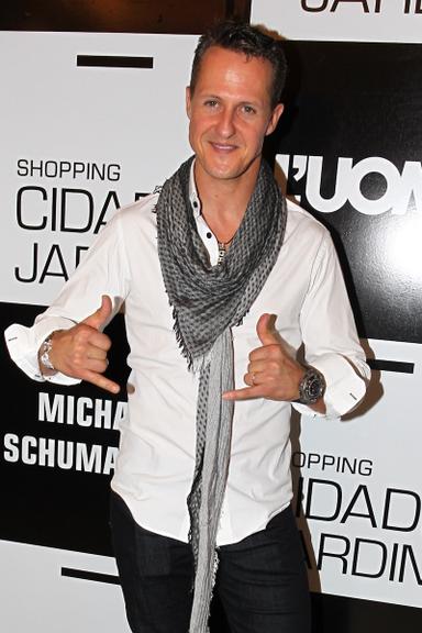 Michael Schumacher participa de coquetel em São Paulo