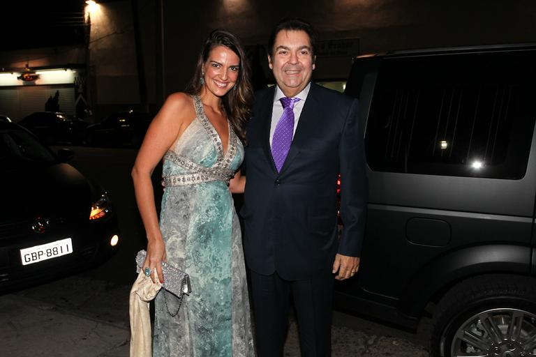 Fausto Silva com a mulher, Luciana