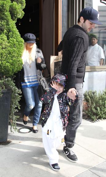 Christina Aguilera e Max, seu filho