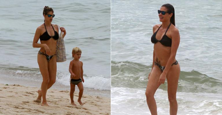 Fernanda Lima com o filho