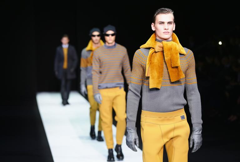 Grife Emporio Armani na Semana de Moda Masculina de Milão