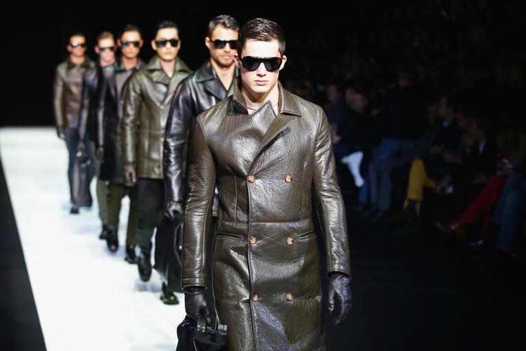 Grife Emporio Armani na Semana de Moda Masculina de Milão