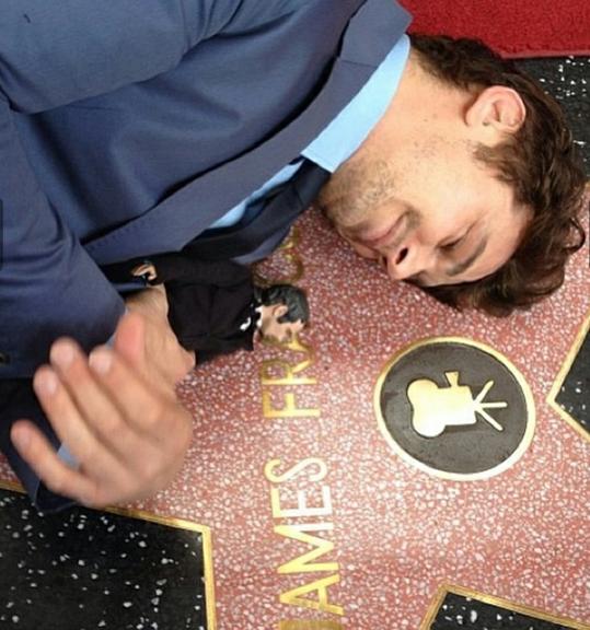 James Franco na Calçada da Fama de Hollywood