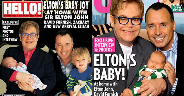 Elton John e David Furnish são pais de Zachary e Elijah