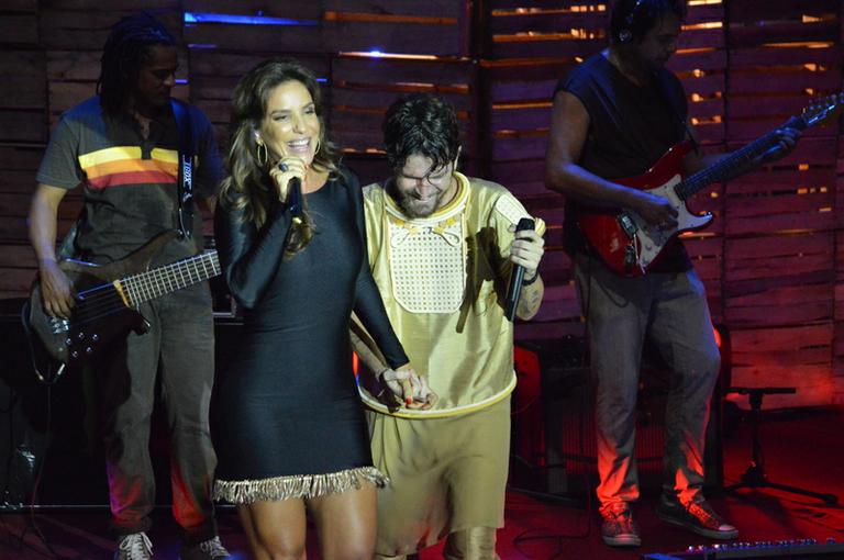 Ivete Sangalo grava participação na gravação do DVD de Saulo Fernandes