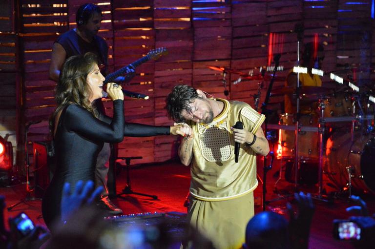 Ivete Sangalo grava participação na gravação do DVD de Saulo Fernandes