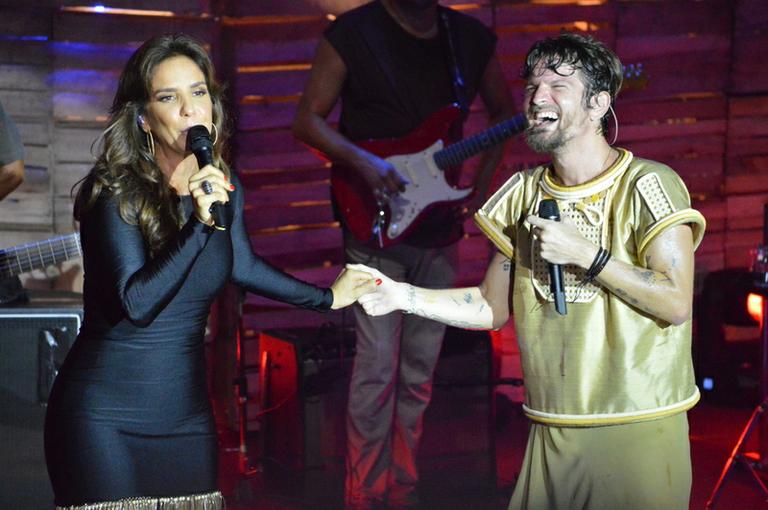 Ivete Sangalo grava participação na gravação do DVD de Saulo Fernandes