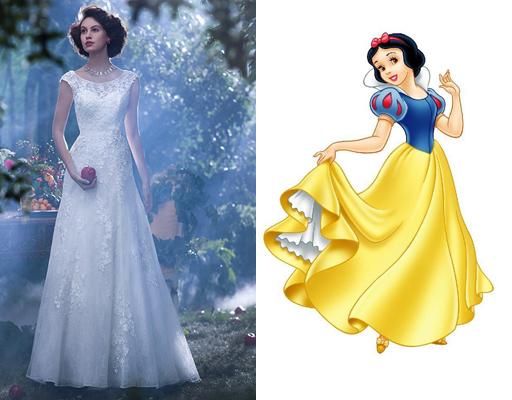 Branca de neve e mais princesas da Disney inspiram coleção de vestidos de noiva