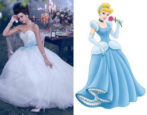 Branca de neve e mais princesas da Disney inspiram coleção de vestidos de noiva