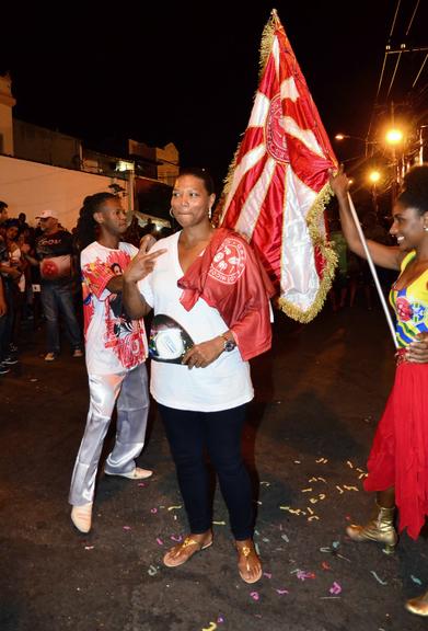 Atriz Queen Latifah participa de ensaio da Salgueiro