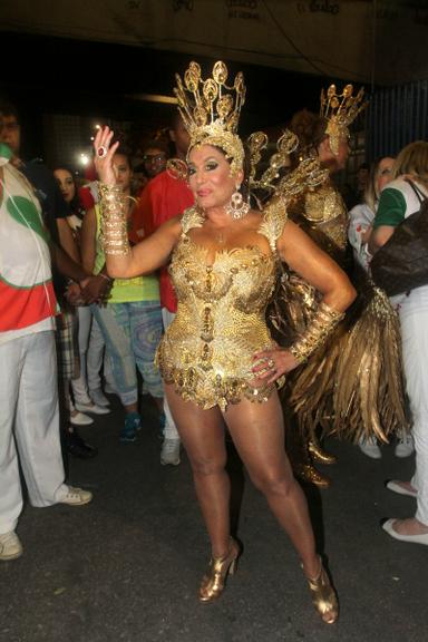 Susana Vieira e David Brazil brilham no desfile da Grande Rio