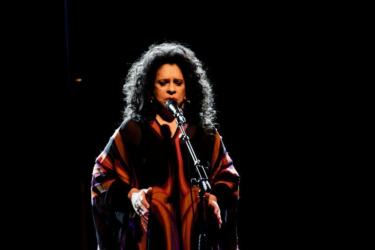 Em rara aparição, Gal Costa recebe o filho após show