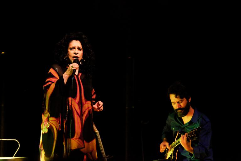 Em rara aparição, Gal Costa recebe o filho após show