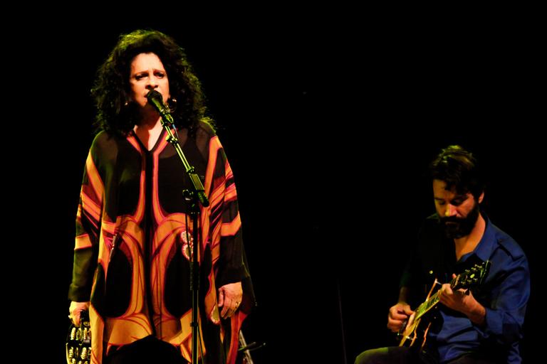 Em rara aparição, Gal Costa recebe o filho após show