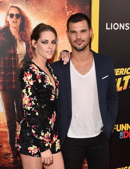 Kristen Stewart e Taylor Lautner se reencontram em première