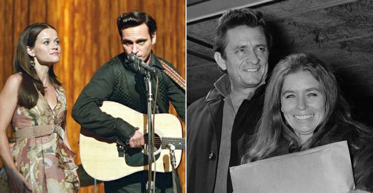 Reese Witherspoon e Joaquin Phoenix como Johnny Cash e June Carter