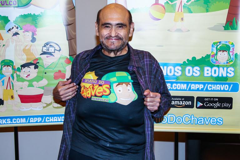 Edgar Vivar, o Sr. Barriga, participa de coletiva em SP