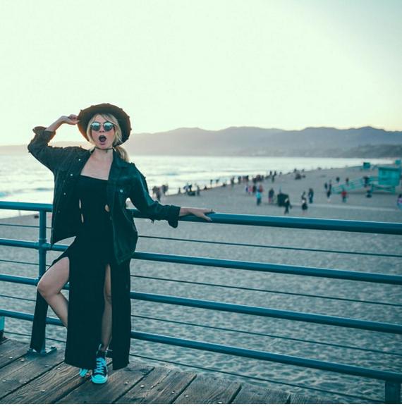 vestido longo na praia