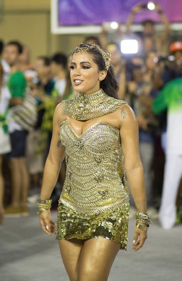 Anitta participa do ensaio técnico da Mocidade Independente de Padre Miguel