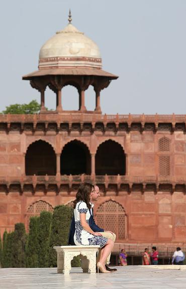 Kate Middleton e Príncipe William visitam Taj Mahal