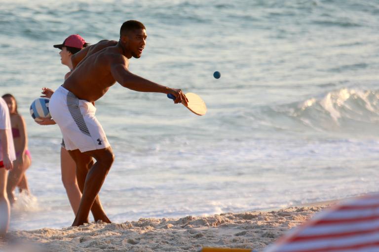 Boxeador Anthony Joshua no Rio de Janeiro