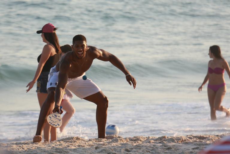 Boxeador Anthony Joshua no Rio de Janeiro