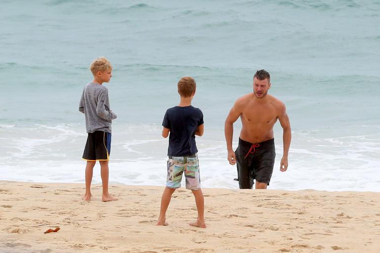 Rodrigo Hilbert e os filhos, Francisco e João