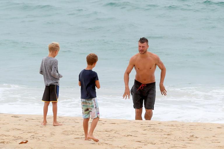 Rodrigo Hilbert e os filhos, Francisco e João