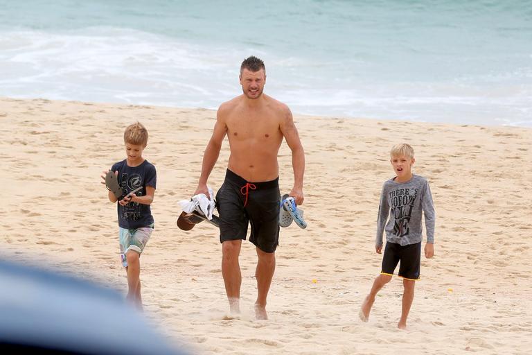 Rodrigo Hilbert e os filhos, Francisco e João