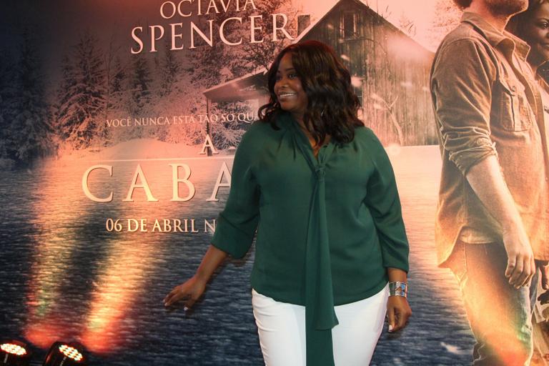 Octavia Spencer divulga o filme 'A Cabana', no Rio de Janeiro