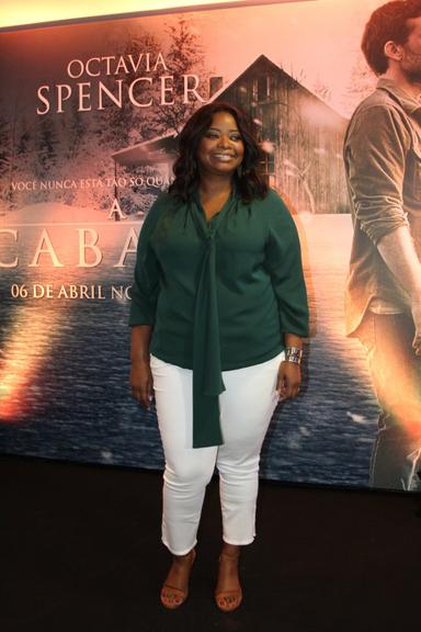 Octavia Spencer divulga o filme 'A Cabana', no Rio de Janeiro