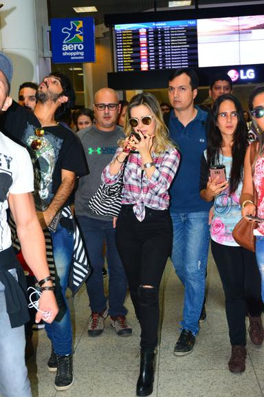 Sandy em aeroporto no Rio de Janeiro