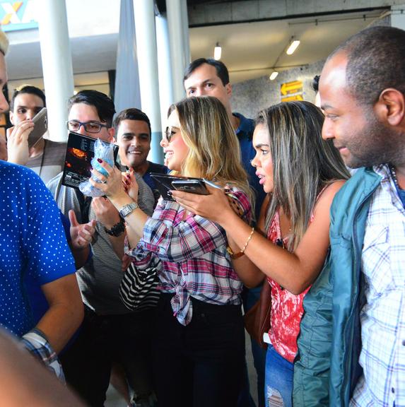 Sandy em aeroporto no Rio de Janeiro