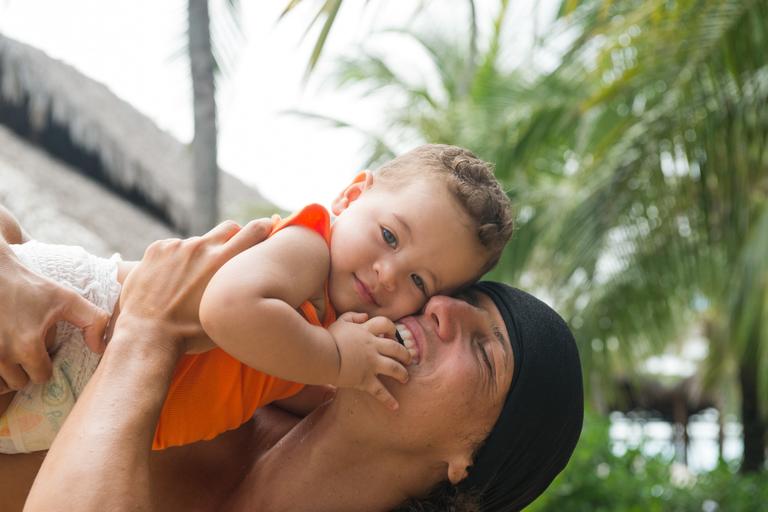 David Luiz com a família e a namorada no Ceará