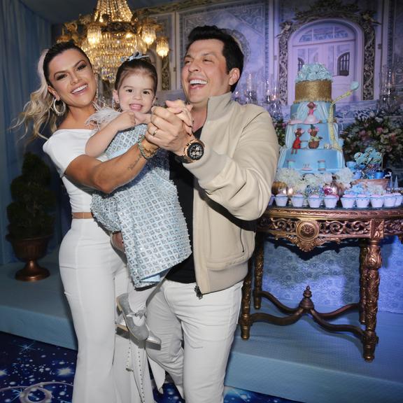 Mirella Santos e Wellington Muniz, o Ceará, festejam os 3 anos da filha, Valentina