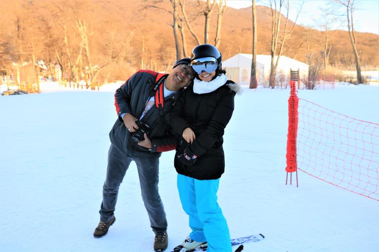 Amanda e Marcos no Estação de Esqui Cerro Castor 