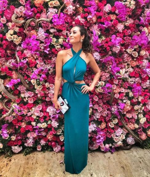 Look de Amanda Richter no casamento de Marina Ruy Barbosa e Xandinho Negrão