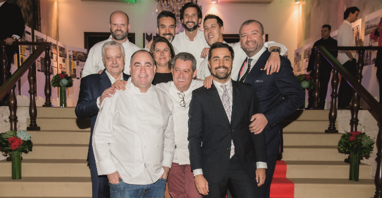 Os chefs Miguel Laffan, Henrique Sá Pessoa, José Avillez, Rui Silvestre, Abílio Martins, Mario Carvalho, o chef Vitor Sobral,Paula Canada, o chef Rui Paula e o ator Ricardo Pereira