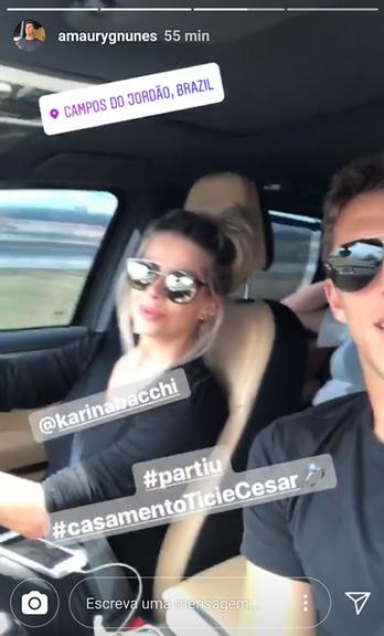 Karina Bacchi vai ao casamento de Tici e Tralli