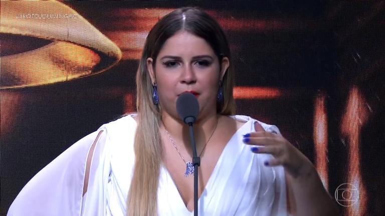 Look de Marília Mendonça no Troféu Domingão