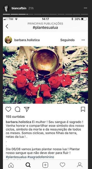 Bianca Bin indica ritual para os seguidores