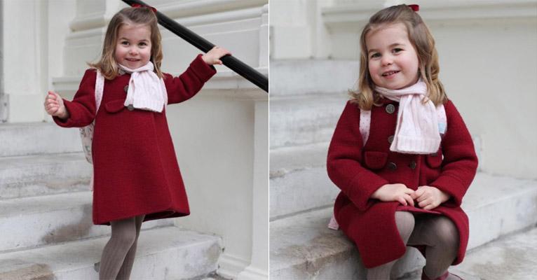 Princesa Charlotte esbanja fofura em primeiro dia de aula 