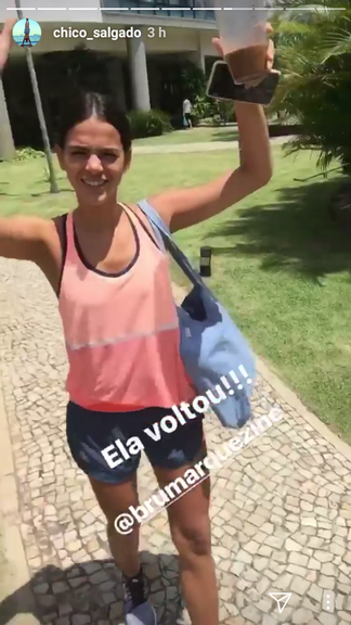 Bruna Marquezine: de volta aos treinos